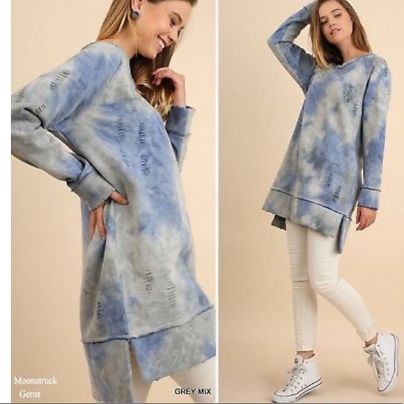 Distressed tie dye tunic - Picture 3 of 3